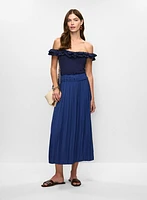 Pleated Maxi Skirt