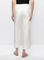 Linen Blend Wide Leg Pants