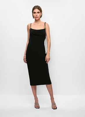 Draped Cowl Back Dress