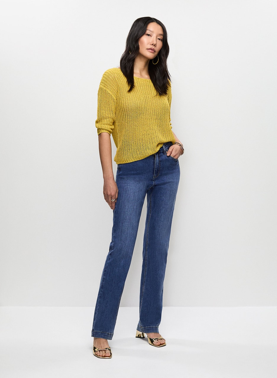 3/4 Sleeve Knit Sweater