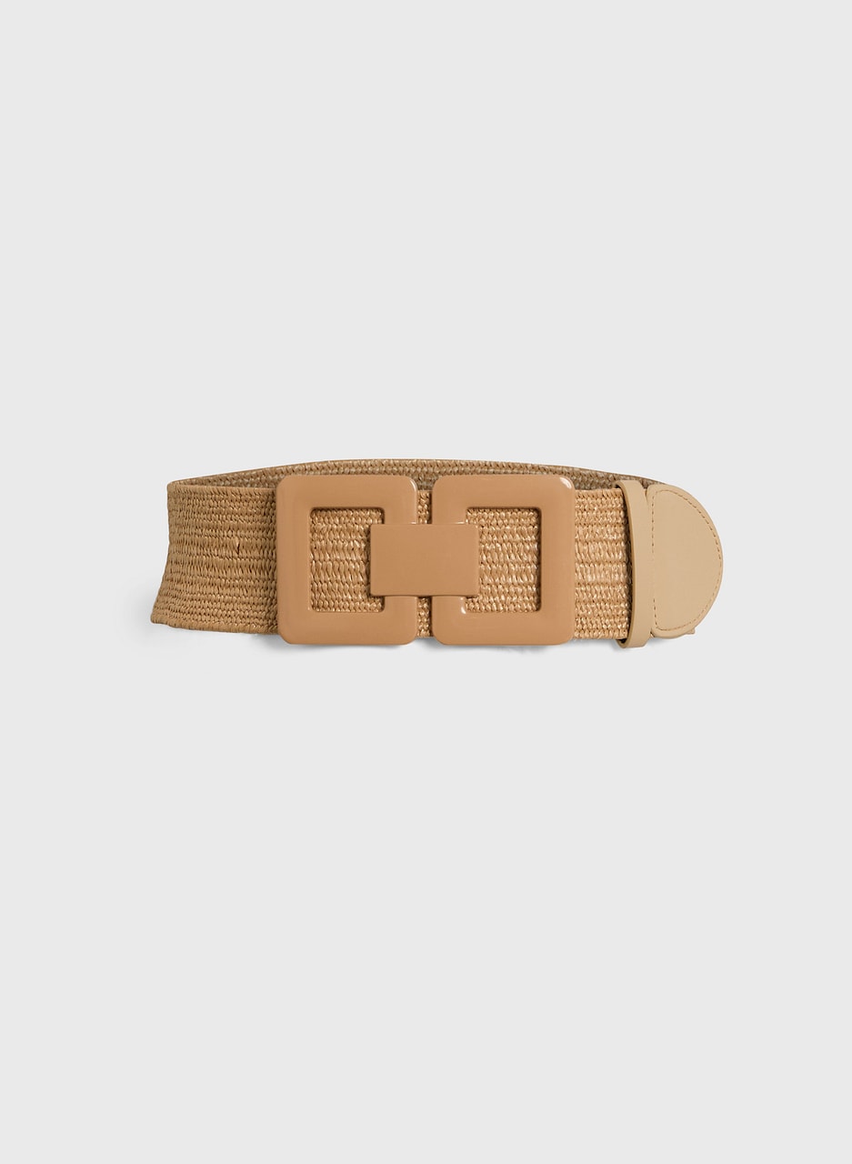 Square Buckle Braided Belt