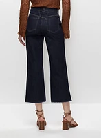 Frayed Hem Flare Leg Jeans