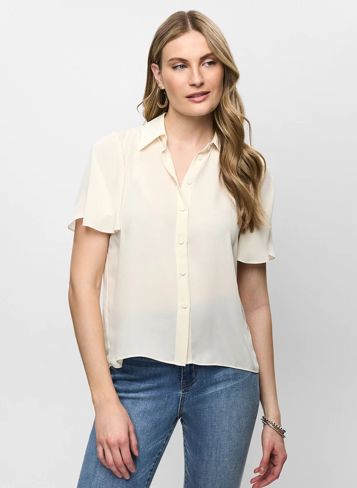 Flutter Sleeve Blouse