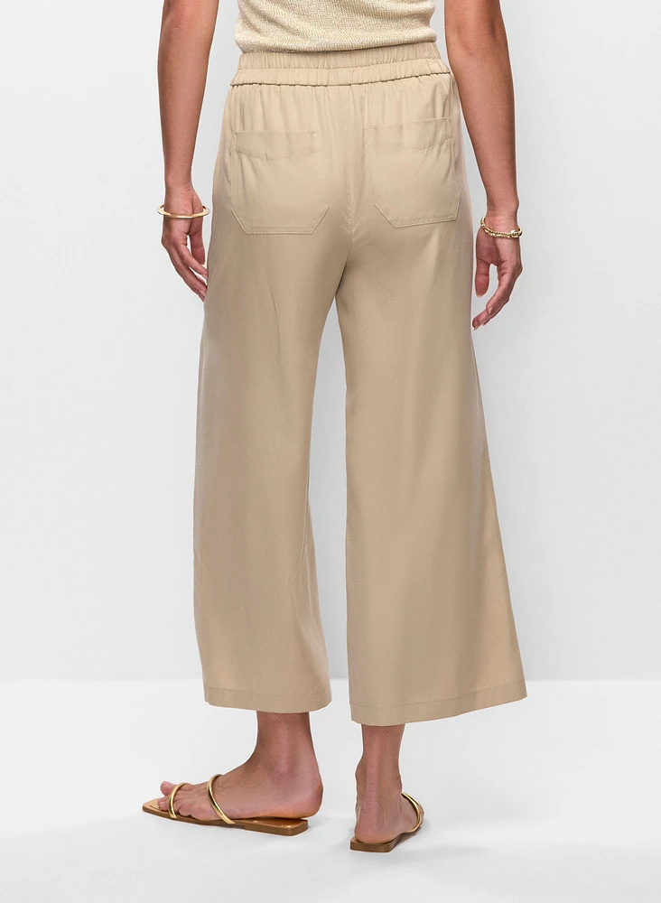 Tencel Pull-On Culotte Pants