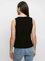 Sleeveless Cascading Ruffle Top