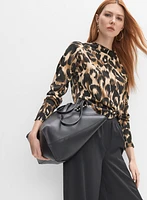 Leopard Print Pullover Top