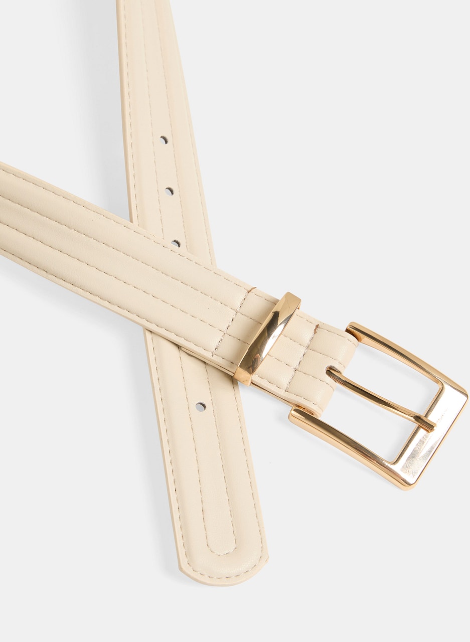 Embossed Vegan Leather Belt