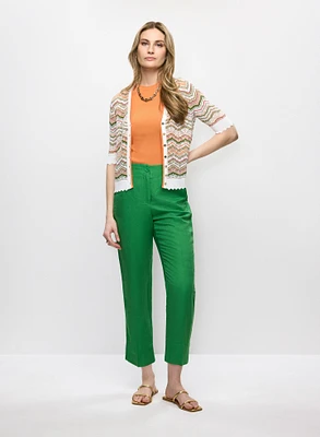 Multicolour Stripe Cardigan & Capri Pants