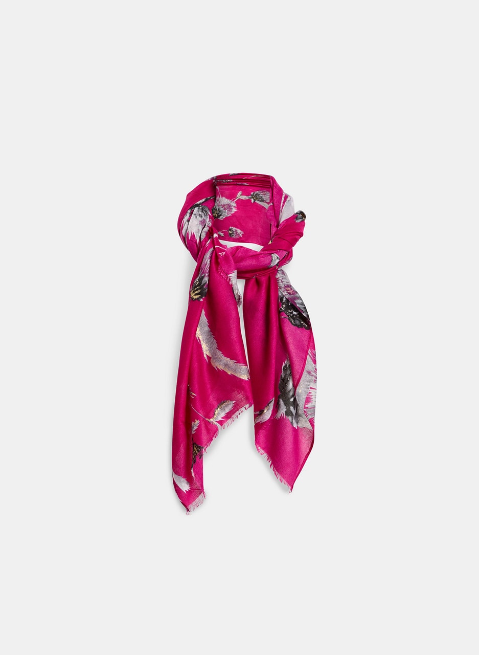 Bright Floral Oblong Scarf