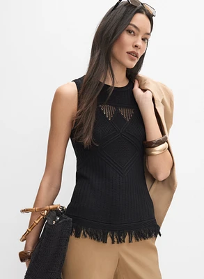 Mixed Knit Tank Top