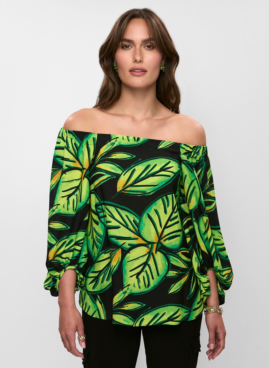 Joseph Ribkoff - Palm Leaf Blouse