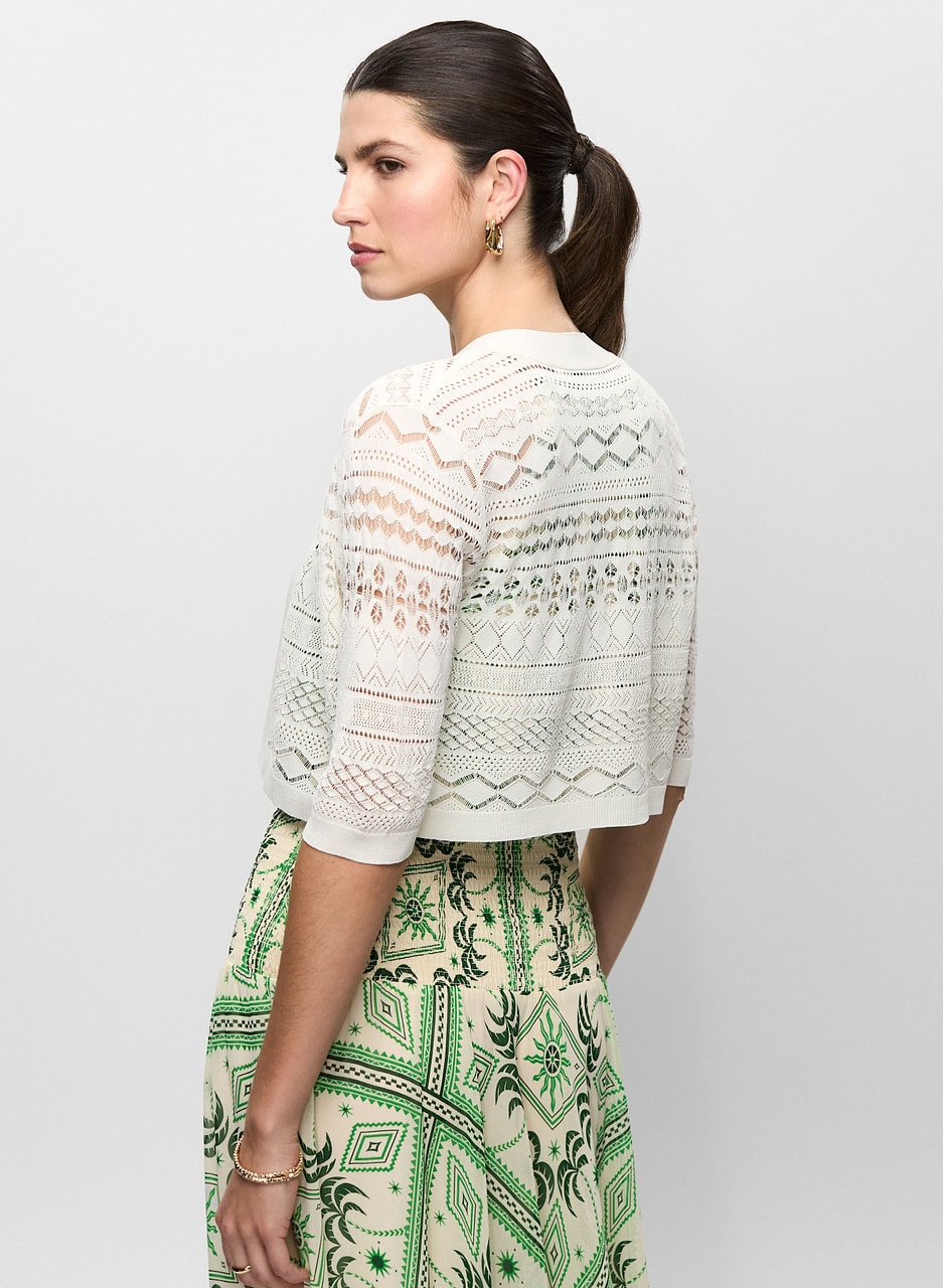 Pointelle Knit Bolero