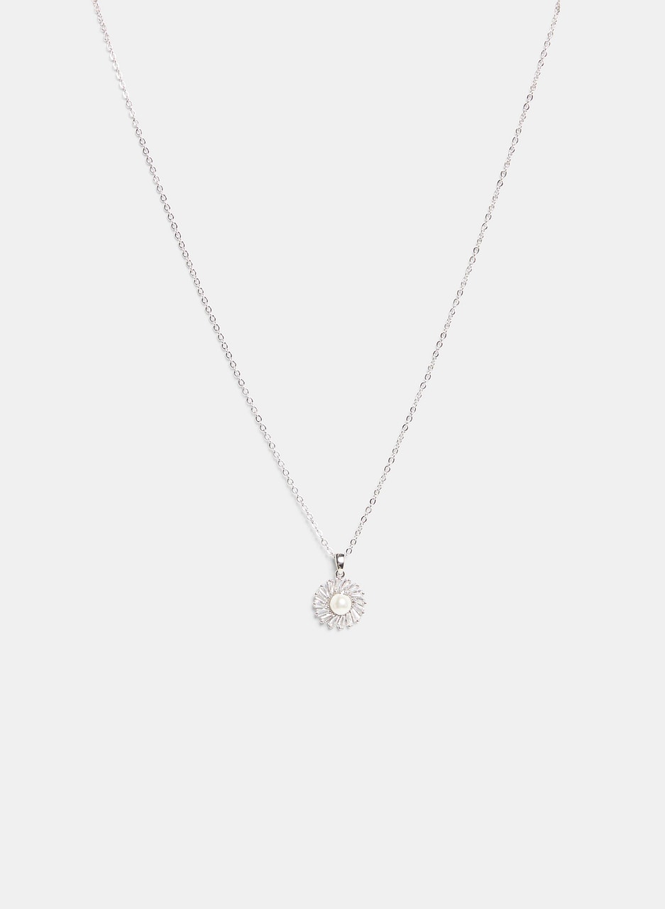 Pearl Pendant Chain Necklace