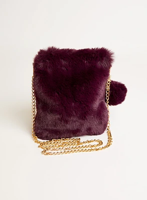 Faux Fur Crossbody Bag