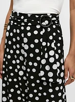 Belted Polka Dot Capris