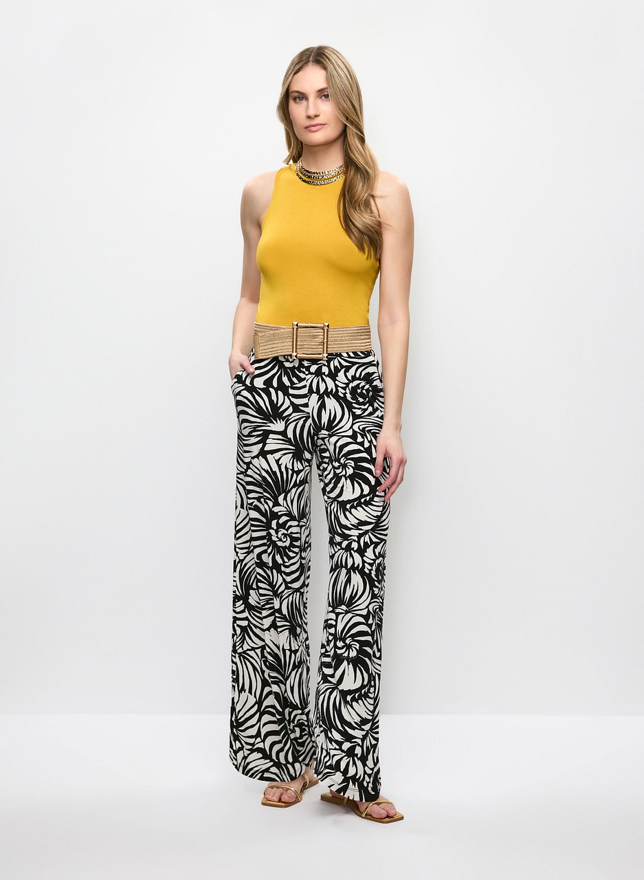 Jersey Tank Top & Leaf Print Pants