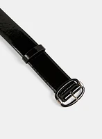 Patent Vegan Leather Belt