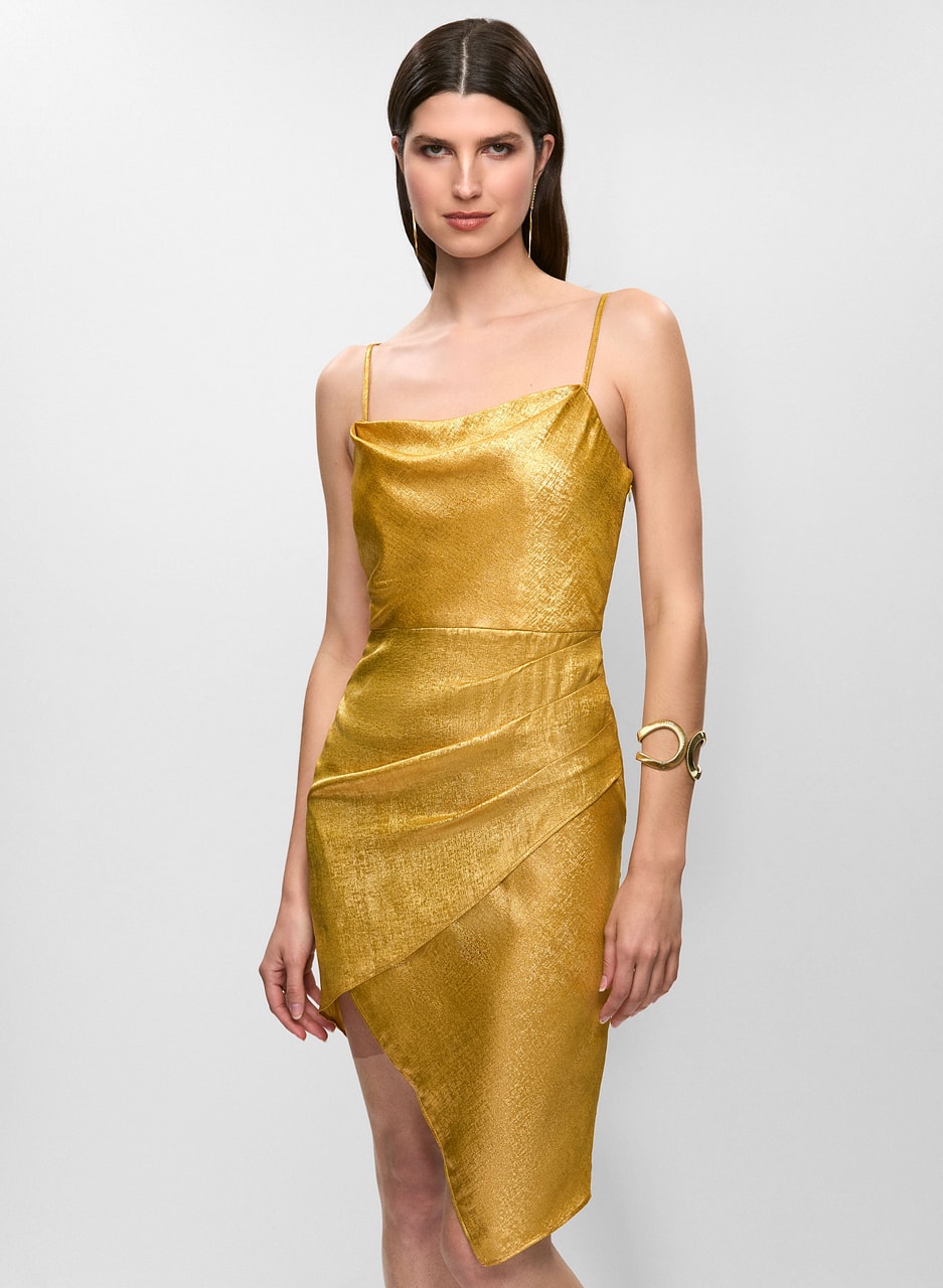 Adrianna Papell - Cowl Neck Satin Dress