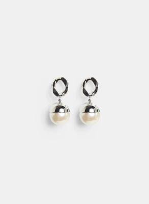Faux Pearl Drop Earrings
