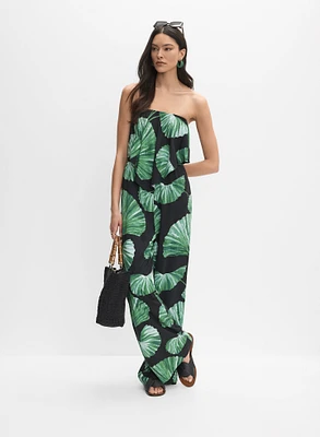 Palm Print Jumpsuit