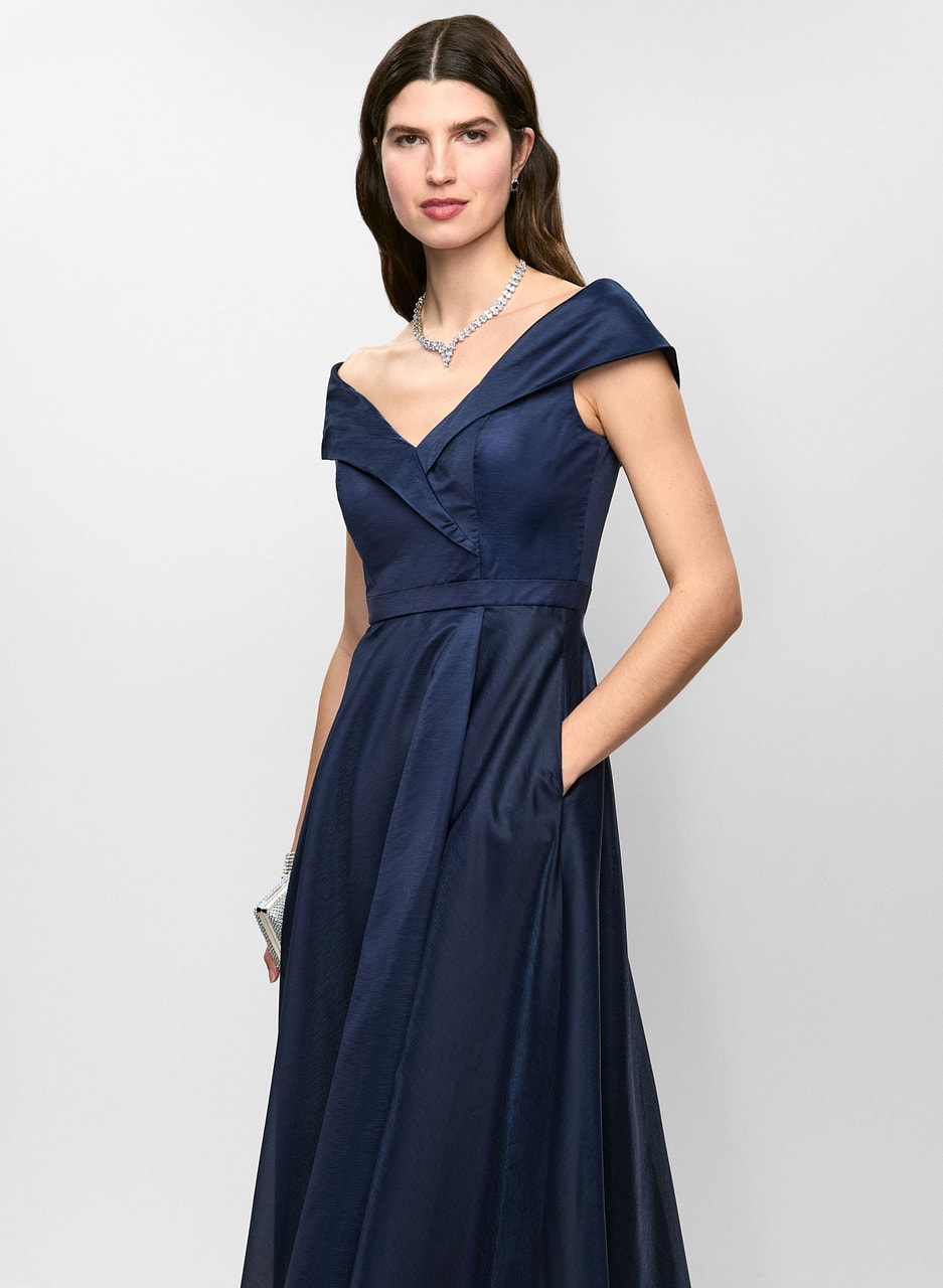 Front Slit Evening Dress