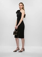Adrianna Papell - One-Shoulder Rosette Dress