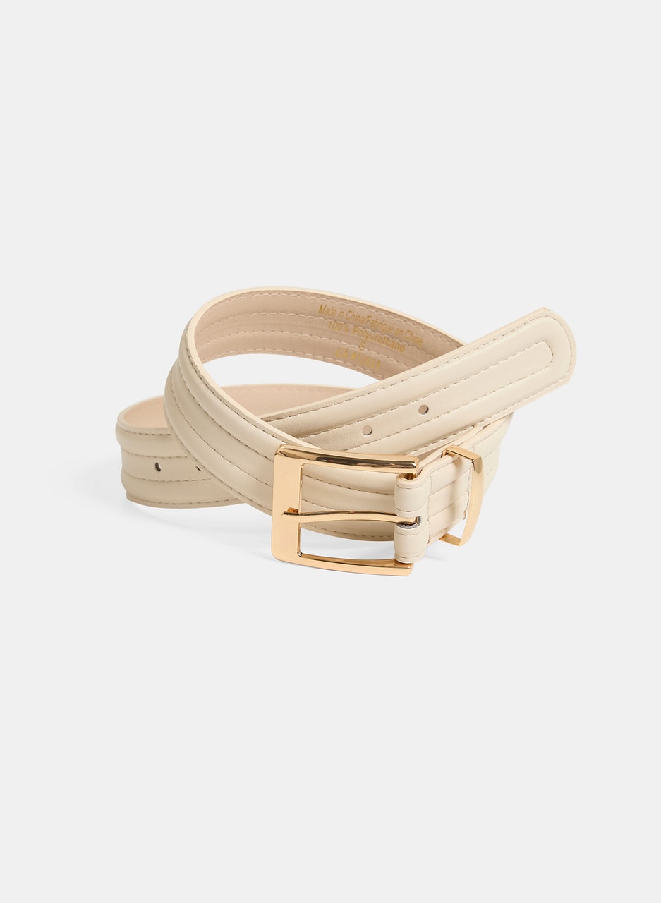 Embossed Vegan Leather Belt