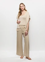 Tencel Pull-On Culotte Pants