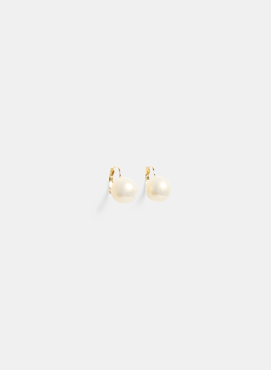 Faux Pearl Dangle Earrings