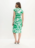 Joseph Ribkoff - Geometric Print Wrap Dress