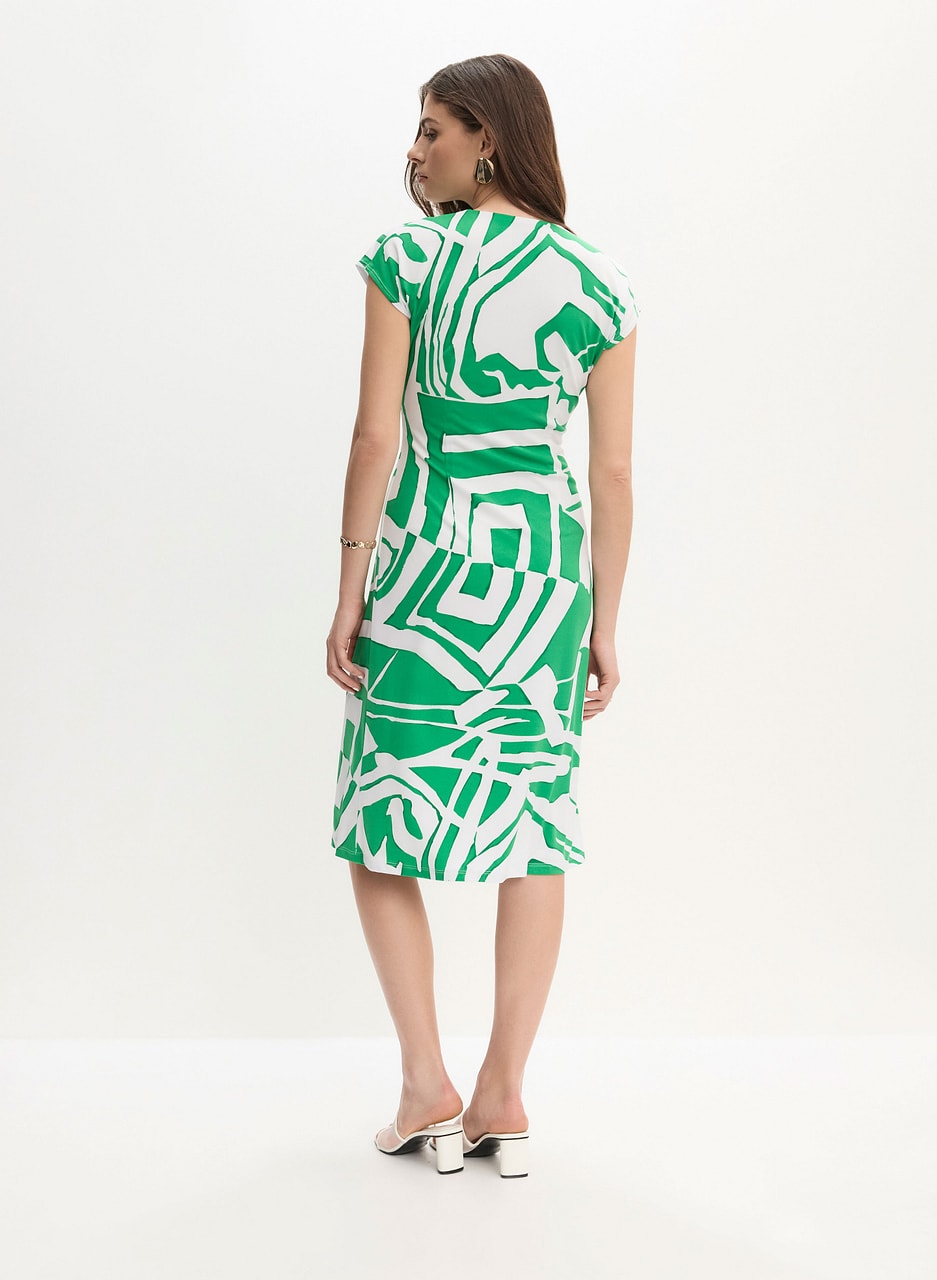 Joseph Ribkoff - Geometric Print Wrap Dress