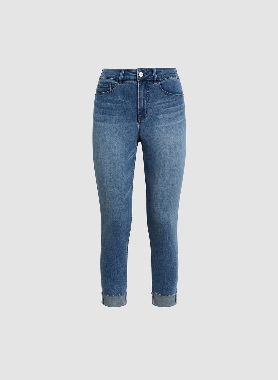 Cuffed Slim Leg Jeans