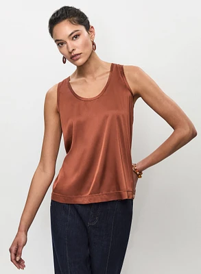 Satin Sleeveless Top