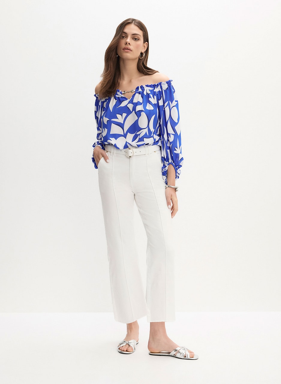 Joseph Ribkoff - Abstract Off-Shoulder Blouse