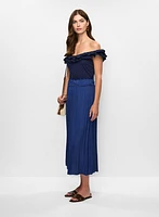 Pleated Maxi Skirt