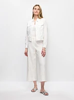 Frayed Linen-Blend Jacket