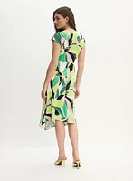 Joseph Ribkoff - Leaf Print Wrap Dress