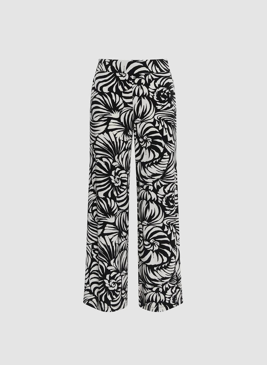 Wide Leg Floral Pull-On Pants