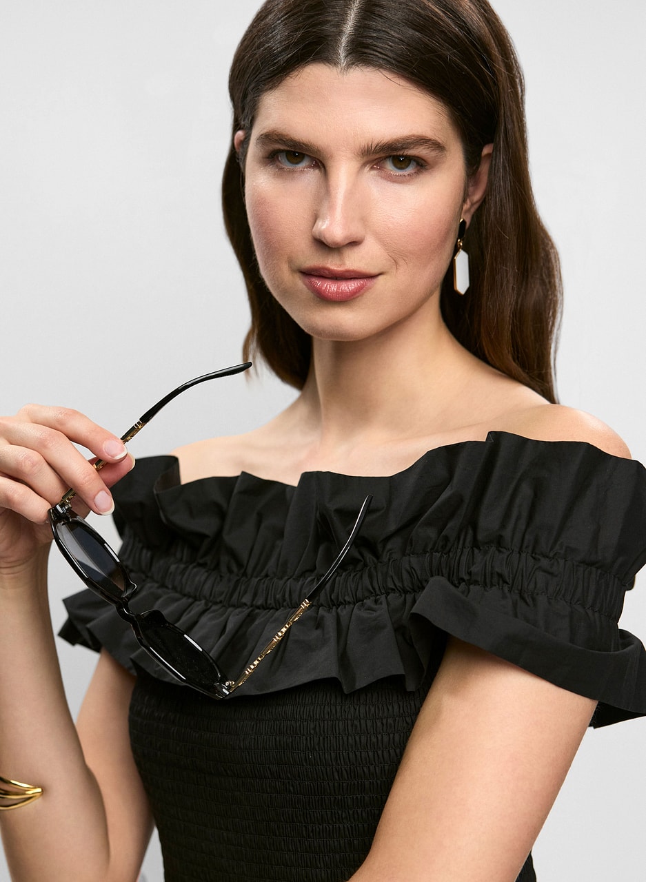 Frilled Off-the-Shoulder Top