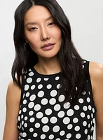 Sleeveless Polka Dot Blouse