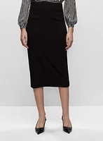 Back Slit Midi Skirt