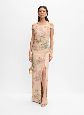 Adrianna Papell - Metallic Floral Dress