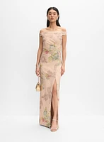 Adrianna Papell - Metallic Floral Dress