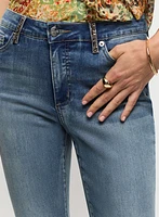 Jewel Detail Straight Leg Jeans