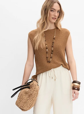 Sleeveless Knit Pullover