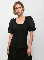 Short Puff Sleeve Top