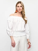 Off-the-Shoulder Lace Blouse