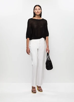 Dolman Sleeves Knit Top & Straight Leg Pants