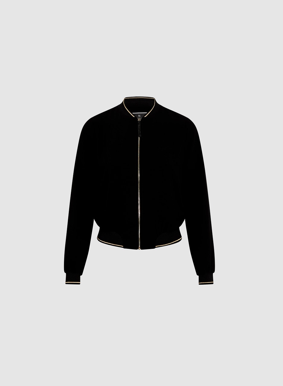 Contrast Trim Bomber Jacket