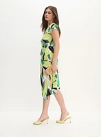 Joseph Ribkoff - Leaf Print Wrap Dress